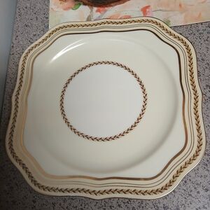 Elegant Vintage Noritake Cream and Gold Daucery Plate